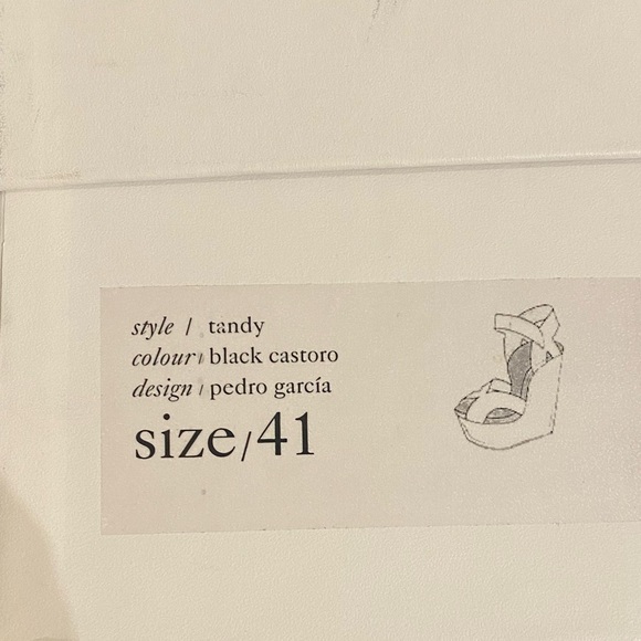 Pedro Garcia Tandy Wedge Sandals Black Suede 37 41 BNIB - Picture 6 of 6